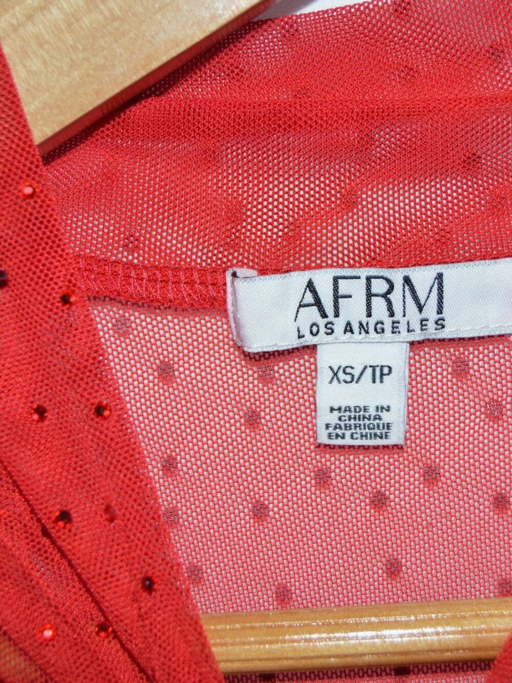 AFRM Red Rhinestone Top - Picture 2 of 3